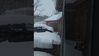 Snow Falls off ROOF WATCH TILL END #winter #snow