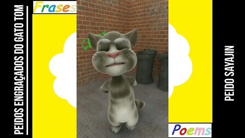 Peidos engraçados do gato tom: Peido sayajin, nível 2! [Frases e Poemas]