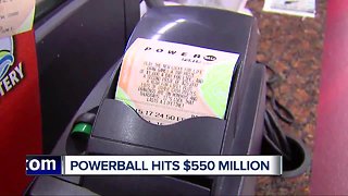 Powerball hits $550 million