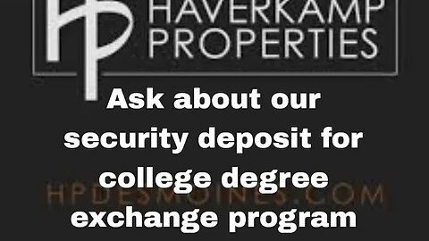 Haverkamp Properties: Leave town with your degree, but not with your deposit