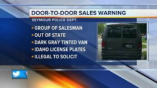 Police warn residents about suspicious door to door salesmen