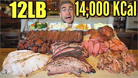 IMPOSSIBLE 12LB TEXAS BBQ CHALLENGE (14,000 Calories) | Texas's BIGGEST BBQ Challenge