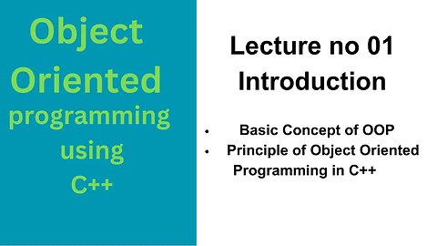 Introduction to Object Oriented Programming using C++ (Urdu/Hindi)| OOP Tutorial Lecture 01