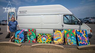 Artist Lives Full Time Van Life in Self built Van.