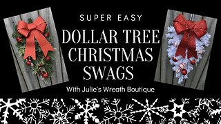 Dollar Tree Christmas Swags | DIY Christmas Swag | Dollar Tree Christmas Tree Crafts