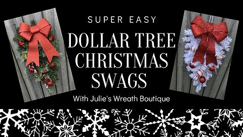 Dollar Tree Christmas Swags | DIY Christmas Swag | Dollar Tree Christmas Tree Crafts
