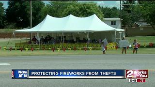 Protecting fireworks from thefts