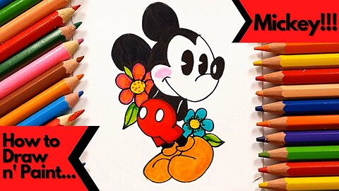 How to draw and paint Mickey Mouse in an easy and fun way
