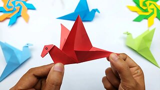 How to Make Origami Bird That Can Fly || Paper Bird Making Step by Step || Easy Paper Crafts