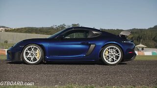 500 HP Porsche 718 Cayman GT4 RS Gentian Blue in stunning 4k resolution!