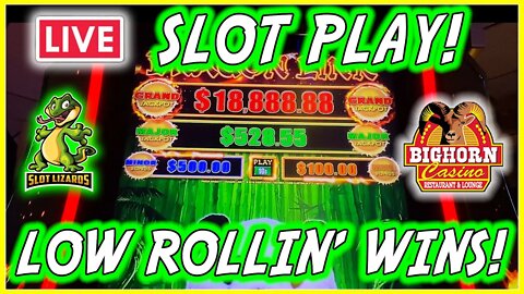 🔴 LIVE SLOT PLAY! J'S LOW ROLLIN' WEDNESDAY! FUN AT BIGHORN CASINO! EPISODE 3