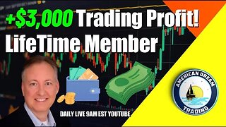 +$3,000 Trading Profit Lifetime Member Stock Market Success