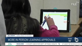 More in-person learning approvals