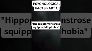 Psychological Facts Part 1 #shorts #psychologicalfacts #phobia