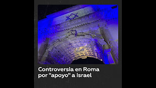 Polémica iluminación del Arco de Tito en Roma en apoyo a Israel