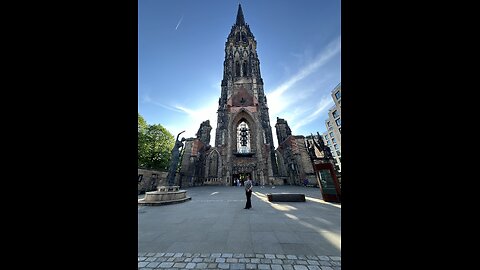 Burnt church in Hamburg