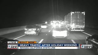 Heavy traffic builds after holiday weekend