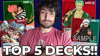 TOP 5 DECKS IN PARAMOUNT WAR (OP02)| One Piece Card Game Paramount War Deck Lists
