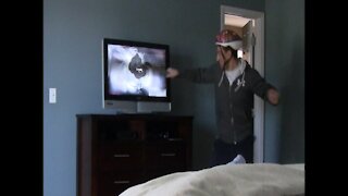 Bashing my Dad's TV - DAD FREAKS OUT!!!