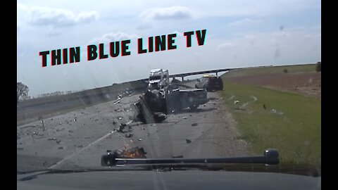 DASHCAM: Stolen Vehicle Pursuit Ends In HORRIFIC & DEADLY Head On Collision With Tractor Trailer