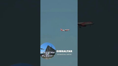 Flying over Bay of Gibraltar for landing at Gibraltar Airport #shorts