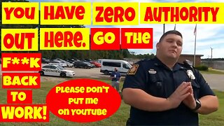 🔴You have zero authority out here. Go the f**k back to work🔵 1st amendment audit fail