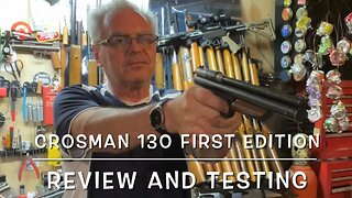 Crosman model 130 first edition full review and testing. Such a fun old plinker !