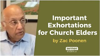 Important Exhortations for Church Elders by Zac Poonen
