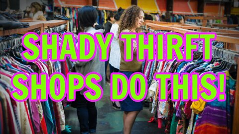 HUGE PROBLEM FOR MOM AND POP THRIFT SHOPS THAT DO THIS