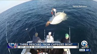 3 people rescued from capsized boat near John D. MacArthur State Park