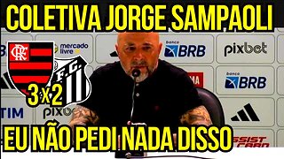 COLETIVA DE JORGE SAMPAOLI FLAMENGO 3X 2 SANTOS BRASILEIRÃO - É TRETA!!! NOTÍCIAS DO FLAMENGO