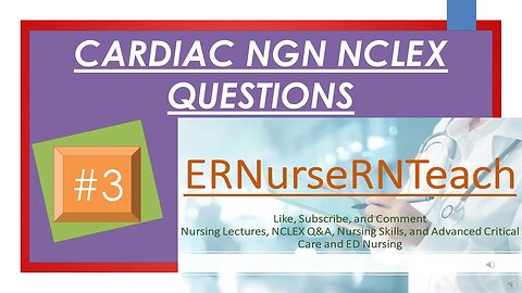 Cardiac questions #3 #nclex #rn #lpn #ngnnclex #nursing #nextgennclex #nursingexamprepration #nurse