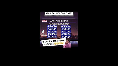 There are 10 days in April that are palindrome. You can read it forward and backwards.