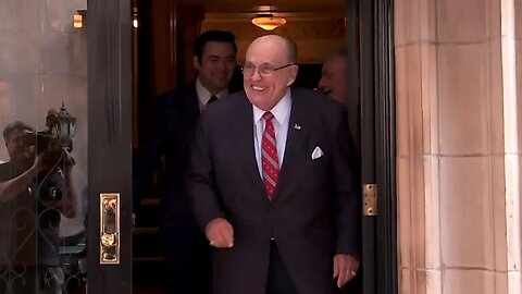 America's Mayor Rudy Giuliani Speaks Before Surrendering to Fulton County Jail GA