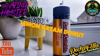 DONUT DELIGHT'S- LEMON CREAM E-LIQUID REVIEW #thevapinghamster#rockafelladistro#eliquid#vape 🔞