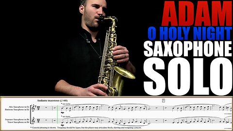 Adam "O Holy Night" Saxophone Solo. PLAY ALONG Rokas Barzdžius!