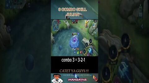 COMBO SKILL JULIAN MUST SEE!!! #shorts #mobilelegends #mlbb #fyp #gameplay #julianmlbb #combo #skill