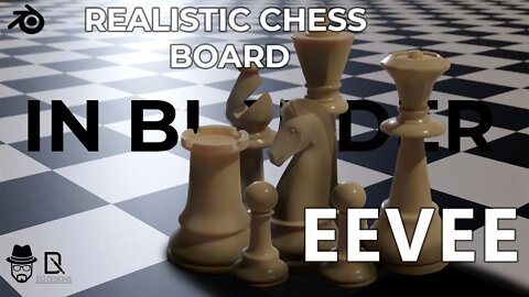 Easy Realistic Chess Full set in Blender Eevee | DQ Design in Tamil