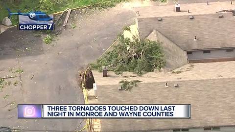 National Weather Service confirms 3 tornadoes touched down in metro Detroit