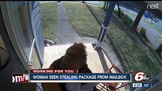 Woman caught on camera stealing package from mailbox in Irvington