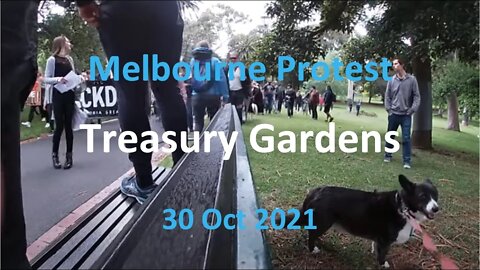 30 Oct 2021 - Melbourne Protest 01: March out of Treasury Gardens