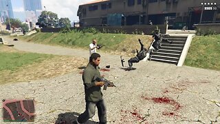 GTA 5 - Lamar, And Stretch FIVE STAR COP BATTLE At SMITH RECREATIONAL CENTER