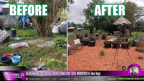 Unbelievable DIY Garden TRANSFORMATION TOTAL MAKEOVER Time lapse In Two Days