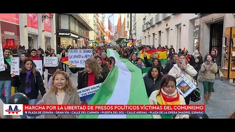 🇪🇸 Marcha por la libertad de presos políticos víctimas del comunismo en Bolivia (15 enero 2023)