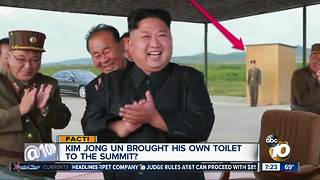 Kim Jong Un brings his own toilet?