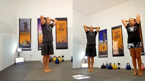 How to Kettlebell Ribbons with a narrow stance for MORE CORE WORK