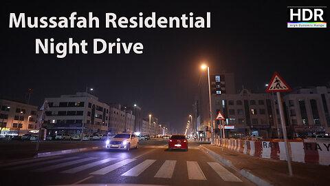 Mussafah Shabiya Residential Night Drive Abu Dhabi united Arab Emirates