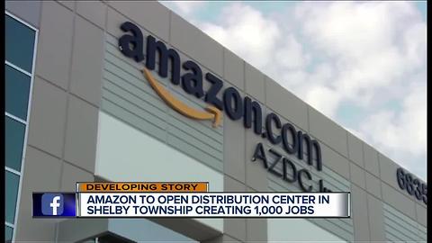 Amazon to open distribution center in Shelby Township