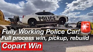 Copart Police Car Win, Auction, Pick Up, Rebuild, All In One Video With Auto Auction Rebuilds.