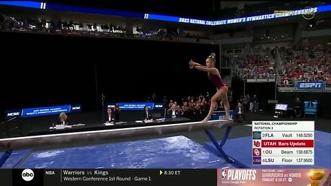 Audrey Davis (Oklahoma) 9.95 on balance beam - 2023 NCAA women's gymnastics championship